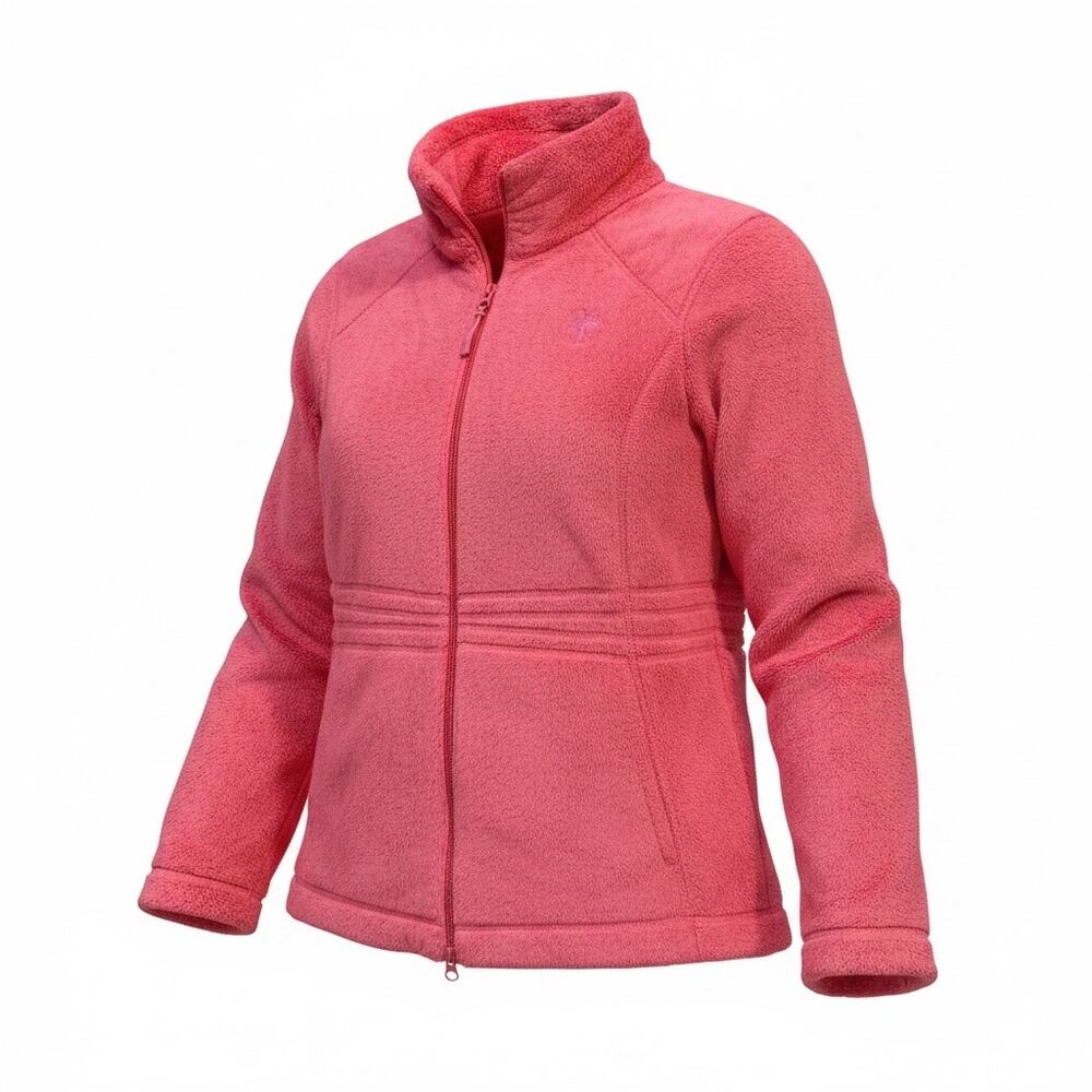 Lilly Pulitzer Pink Full Zip Fleece Jacket Medium Soft Cozy Layer Preppy
